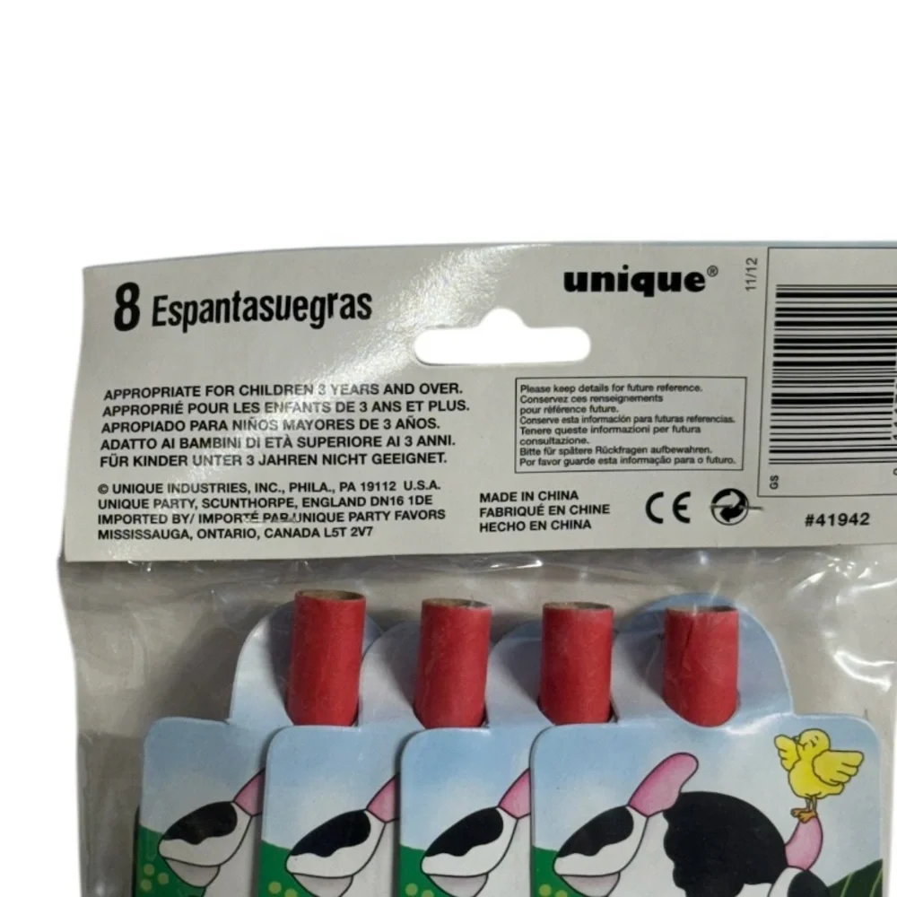 Unique brand bag of 8 party blowouts brand new in packaging never opened or used